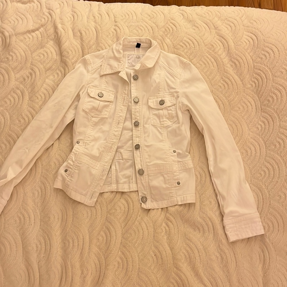 White collection white jean jacket women’s